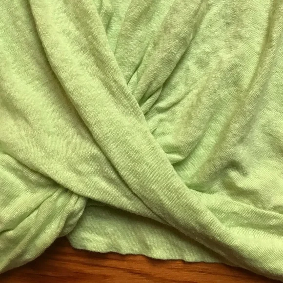 J. Jill Lime Green Linen Twist Front Sleeveless Top, EUC, L - Picture 5 of 10